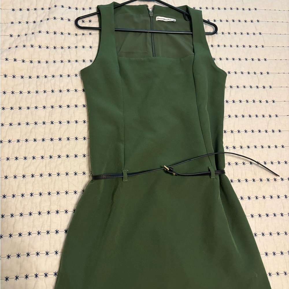 Abercrombie & Fitch Green Sheath Midi Dress